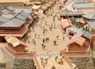 第3展示室「都市の時代」江戸橋広小路模型の写真