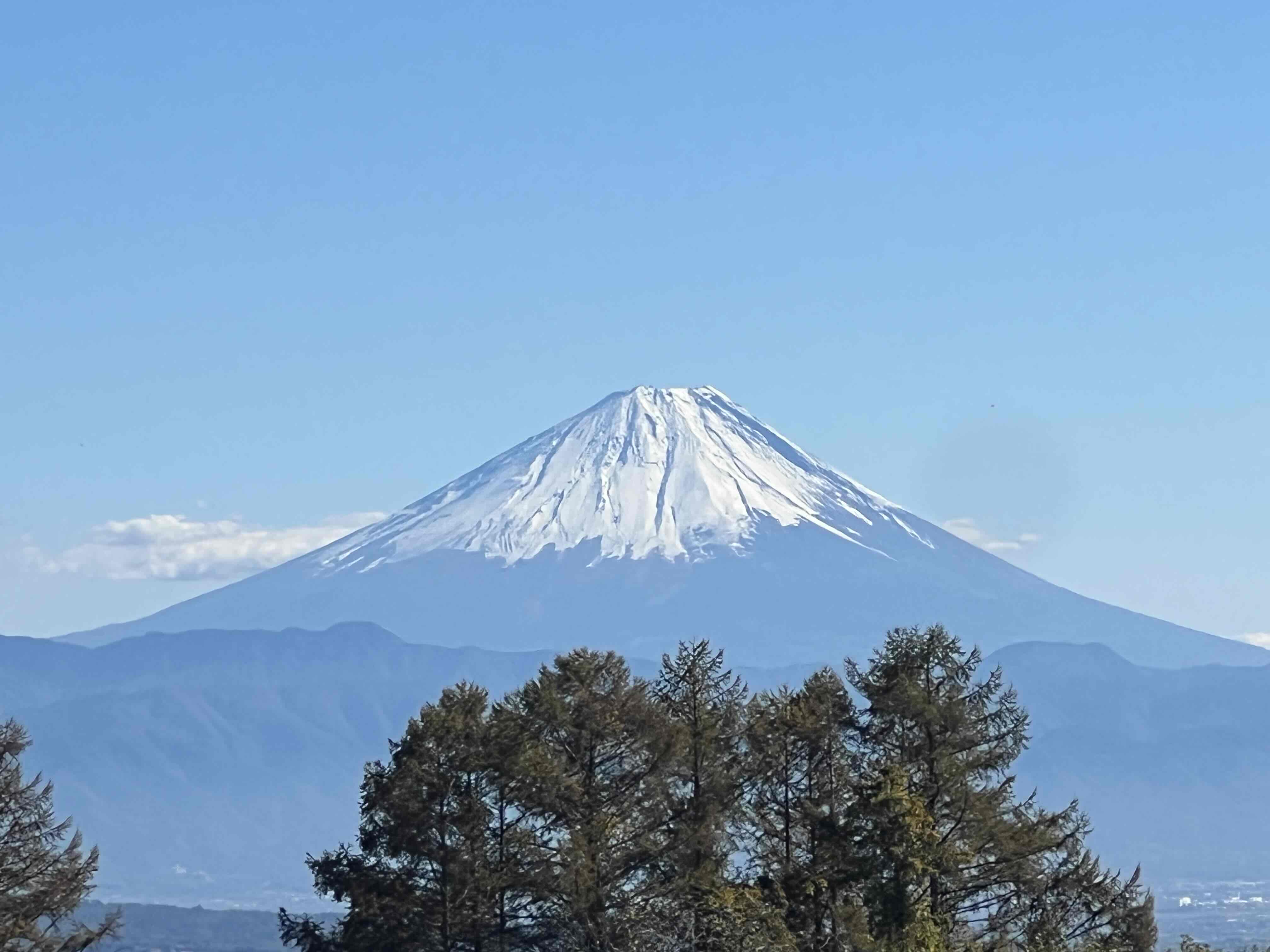 美術館から見える富士山の写真