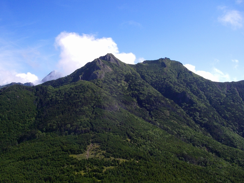 編笠山から：権現岳の写真