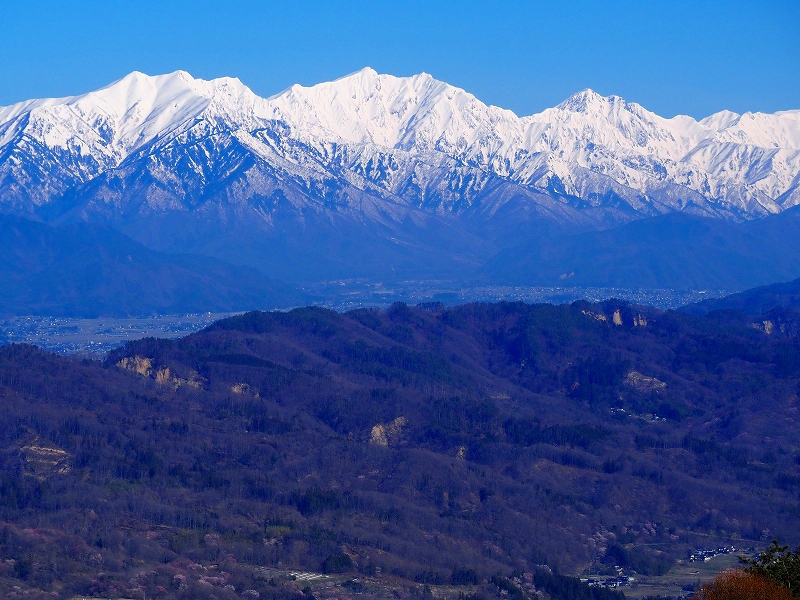 長峰山から：爺ケ岳・鹿島槍・五龍岳の写真
