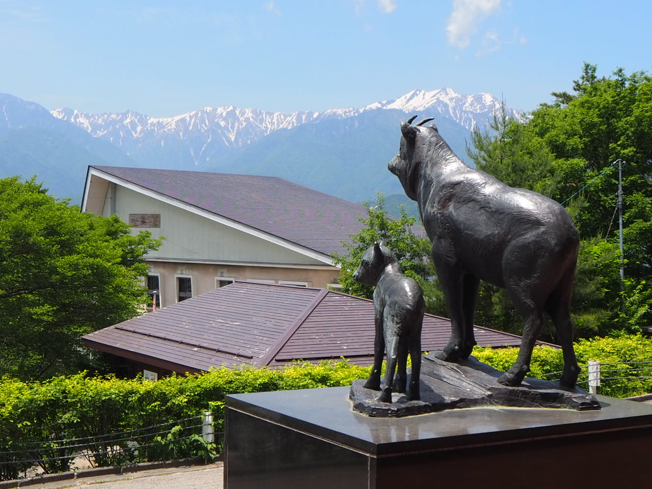 大町山岳博物館から：爺ケ岳の写真