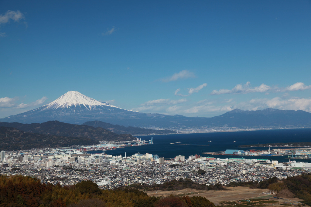 日本平からの冬の富士の写真