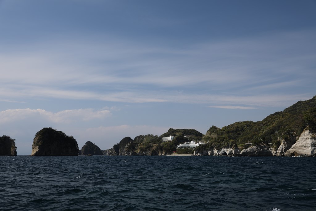 堂ヶ島温泉と三四郎島の写真