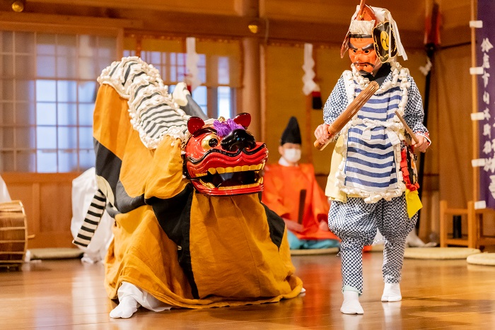 1300年前より伝わる「獅子神御祈祷神事」の写真