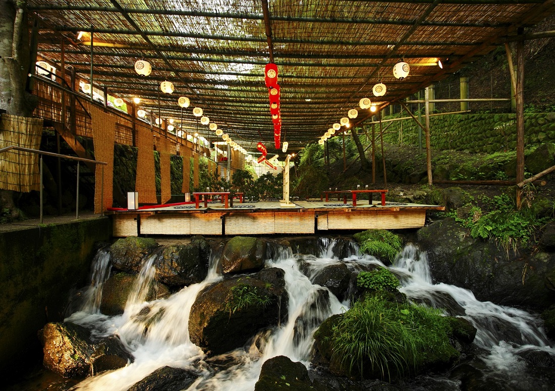 右源太の川床席の写真
