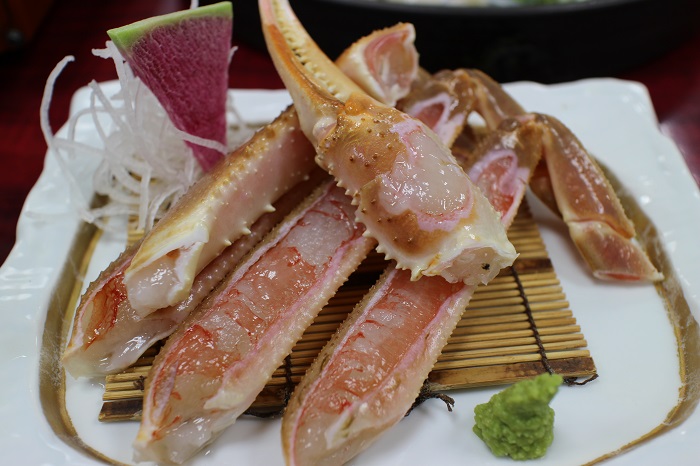 山陰の松葉ガニ料理の写真