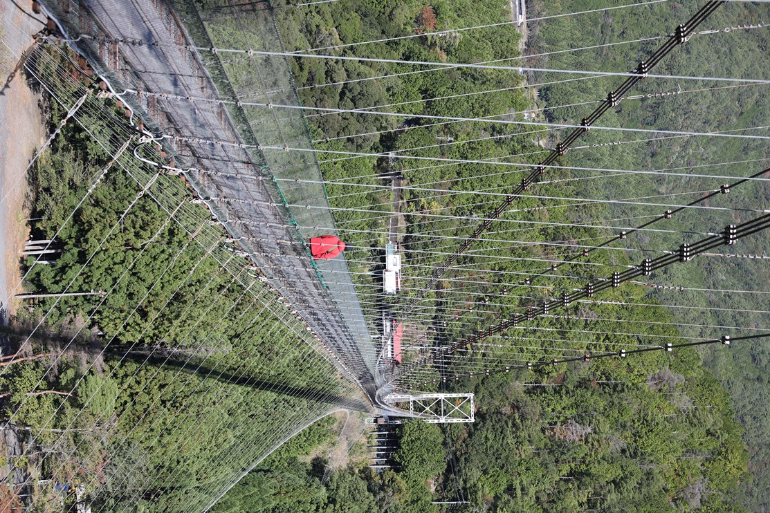 谷瀬の吊り橋の写真