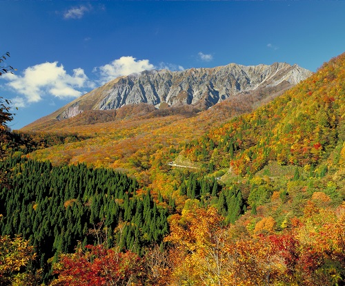 鍵掛峠から見た大山の写真