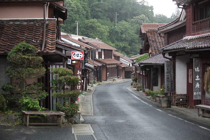 吹屋の町並みの写真