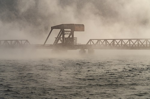 肱川あらし（肱川の朝霧、雲海）の写真