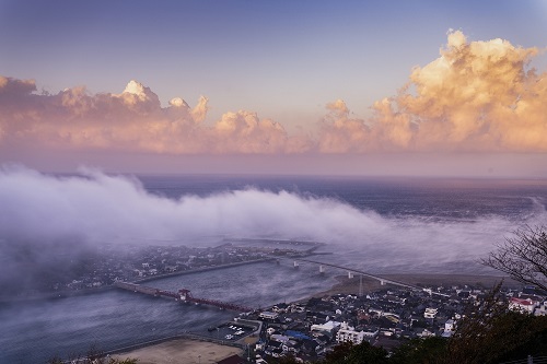 肱川あらし（肱川の朝霧、雲海）の写真