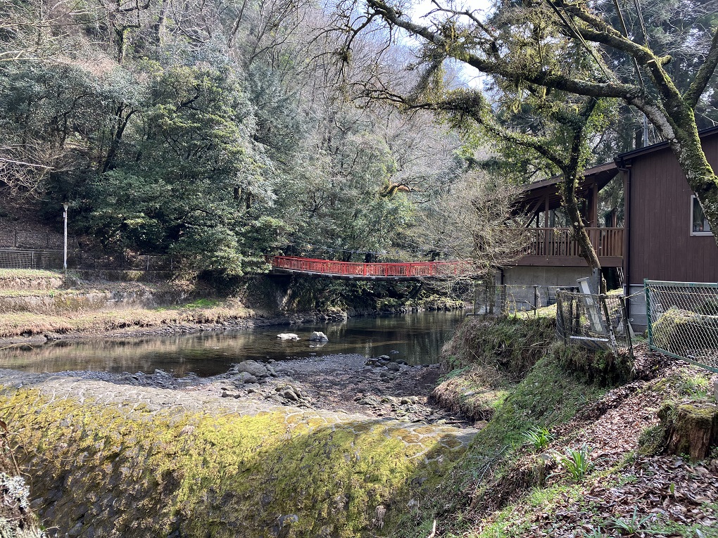 渓谷に架かる橋の写真