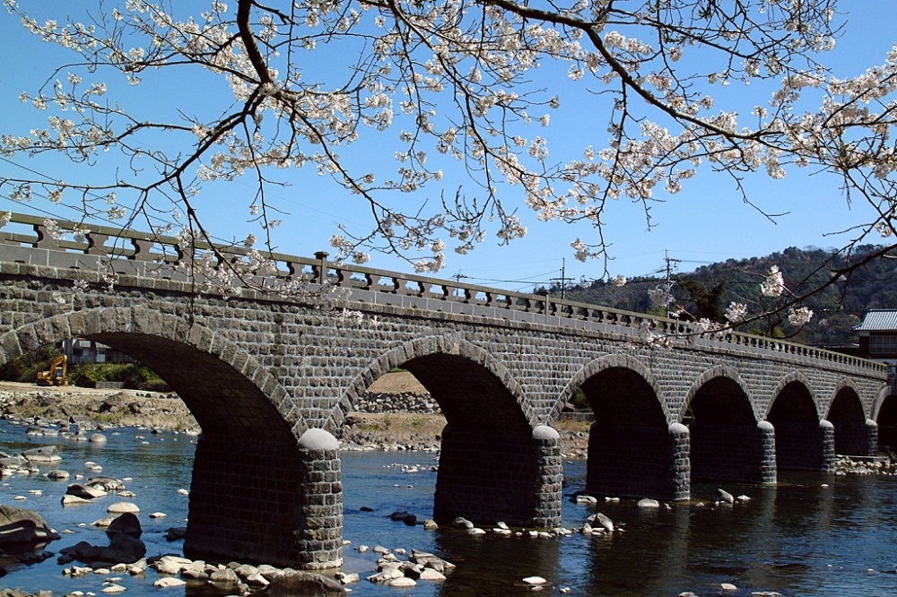 日本一長い石橋アーチ橋「耶馬渓橋」の写真